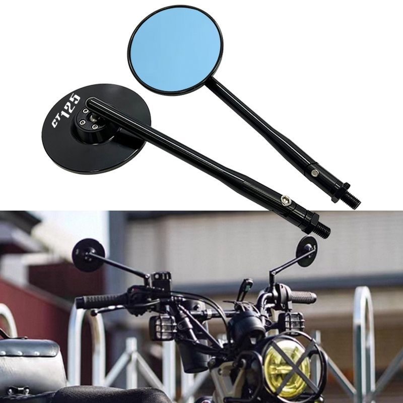 Motocicleta CNC Alumínio Retro Redondo Espelho Retrovisor Lateral Para Honda Macaco 125/Gosto MSX125/DAX ST125 Acessório