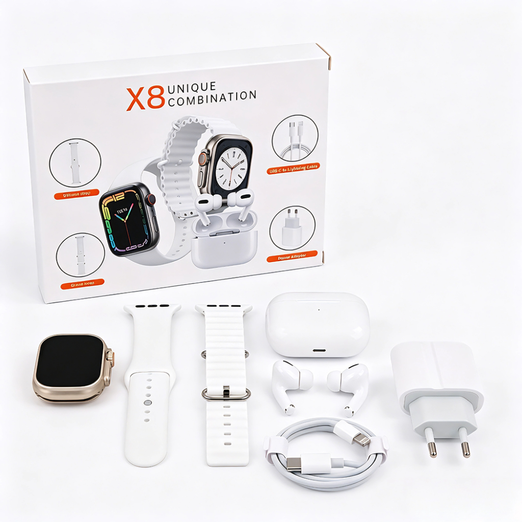 2026 Novo estilo X8 PRO Smart Watch 2.2 polegadas 6 em 1 conjunto sistema Android e ios enviado de Saint Paulo