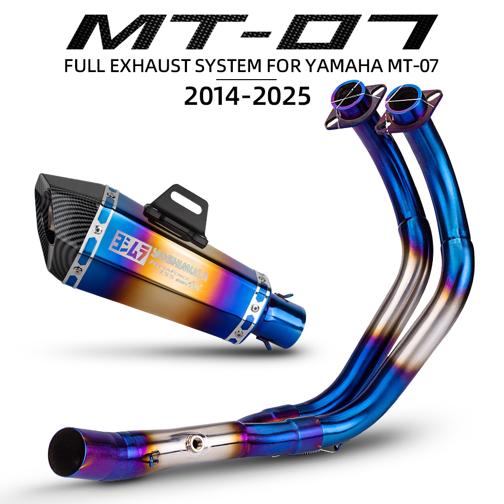 Yoshimura Corrida Tubo De Escape Da Motocicleta kit Aço Sistema Completo Para Yamaha MT-07 R7 2014-2024