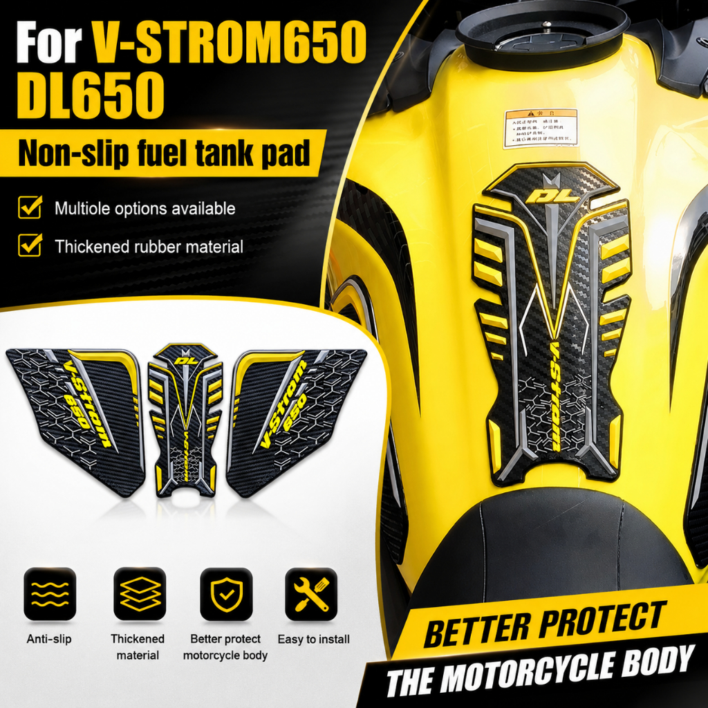 Para Suzuki V-STROM 650 DL650 DL650XT DL 650XT Motocicleta Antiderrapante Lado Tanque De Combustível Adesivos Almofada À