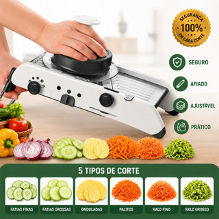 Mandolin Fatiador Profissional Aço Inox 18 tipos Cortador De Legumes Mandoline Profissional 18 tipos de corte Mandolin