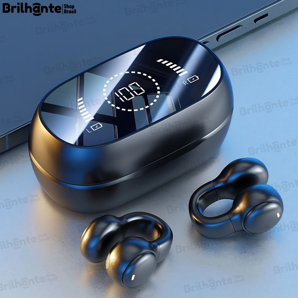SPRISE M47 Fones De Ouvido Clipe De Orelha Bluetooth LED Display Inteligente On-Ear Mini Fone Cancelamento De Ruído De A