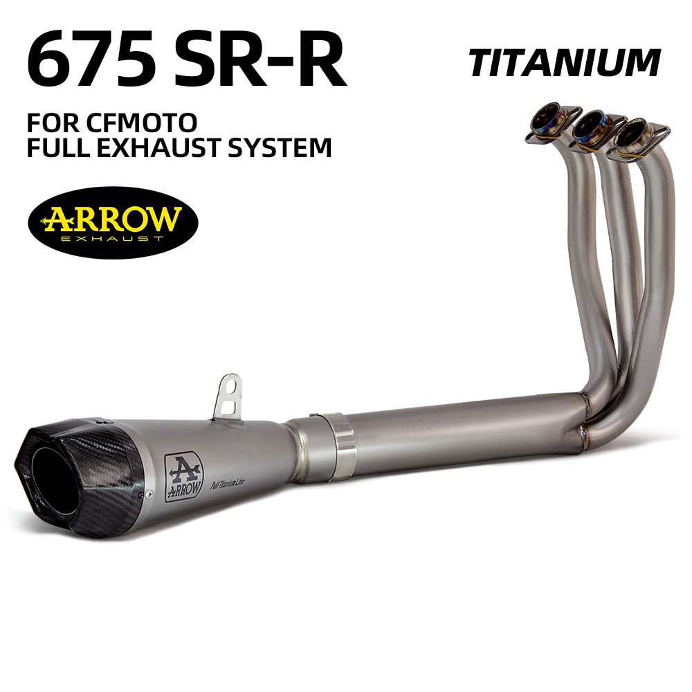 ARROW racing Tubo De Escape Da Motocicleta kit Titânio Sistema Completo Para CFMOTO 675SRR 675SR-R 675NK