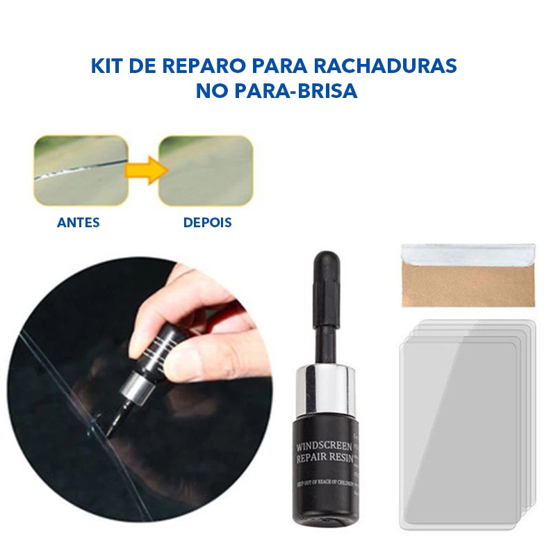 Agente de reparo de vidro do carro ferramenta de reparo de rachaduras no pára-brisa agente de reparo danificado adesivo