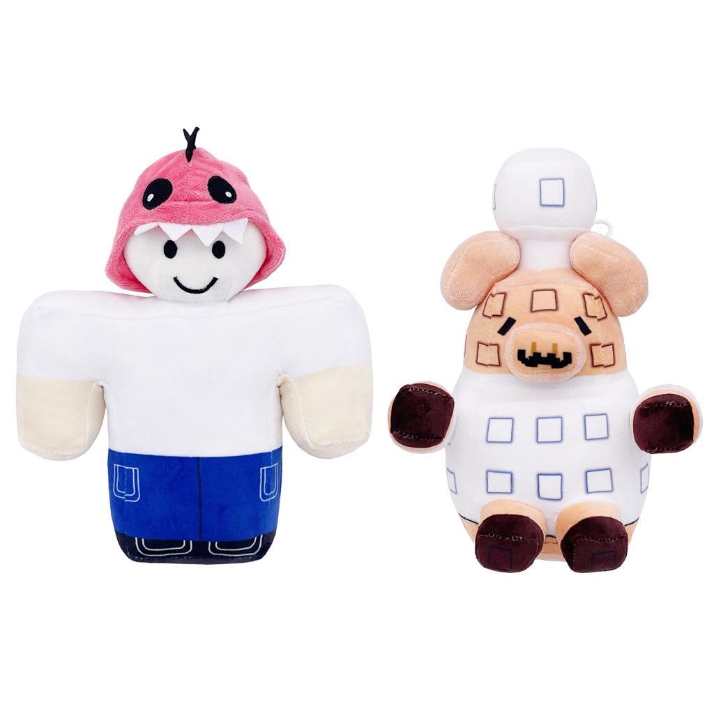 Roblox Grow a Garden Pelúcia Chef Porco e Tubarão Vários Modelos Decoração Mesa Presente de Aniversário para Fãs de Jogo