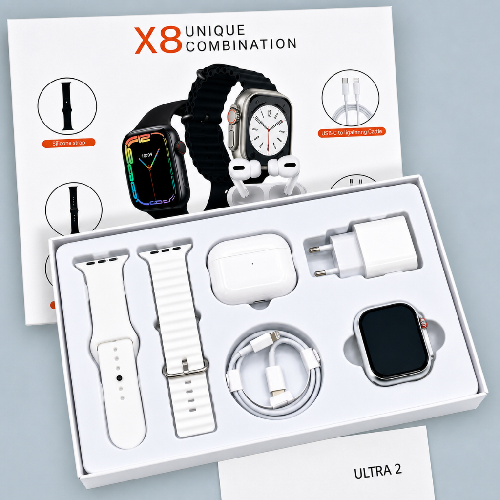 Novo Smartwatch Fone De Ouvido Bluetooth Sem Fio I13 Com Microfone Fones Esportivos Adequados Branco Carregador PD20W