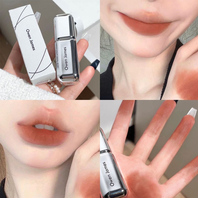 Owen James Luminous Radiance Lip Gloss-Acabamento Fosco Aveludado , De Longa Duração , Ilumina O Tom Da Pele , Batom De