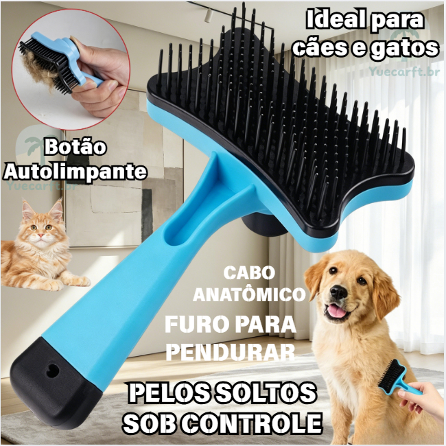 Rasqueadeira para Pet, Escova Removedora de Pelos para Cachorro e Gato - Remova Pelos com Facilidade