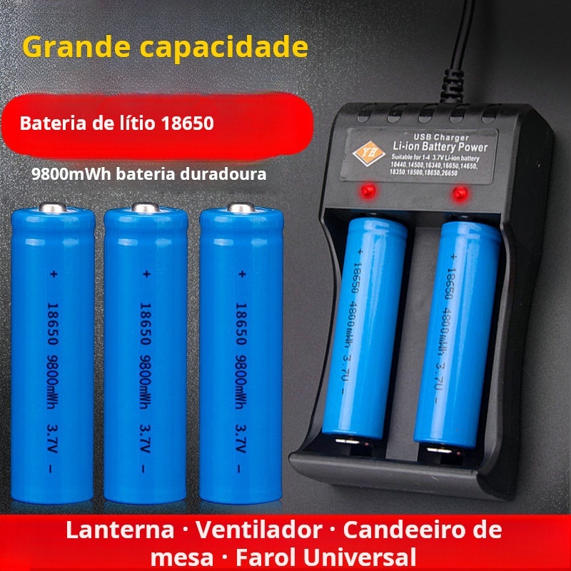 Carregador de bateria 18650 26650 3.7V Carregamento rápido de alta qualidade