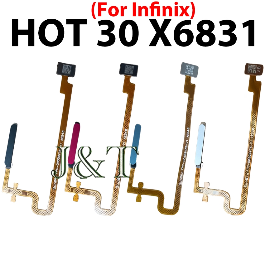 sensor De Impressão Digital , Botão Liga/Desliga Flexível Para Infinix Hot 30 4G X6831 Cabo De Fita