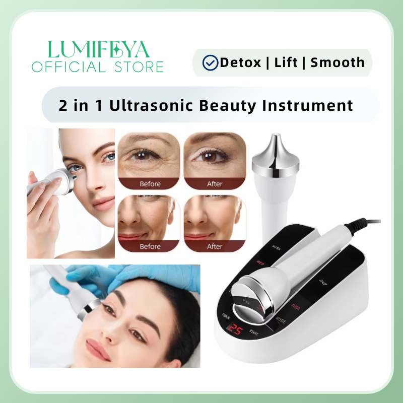 Instrumento De Beleza Ultrassônico 2 Em 1 , Ultrassom De Alta Frequência , Olho Facial , Massageador Profundo , Luz Da P