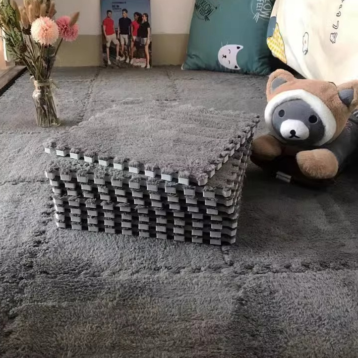 Tapete de emenda para quarto, tapete quadrado para engatinhar infantil, tapete de ioga