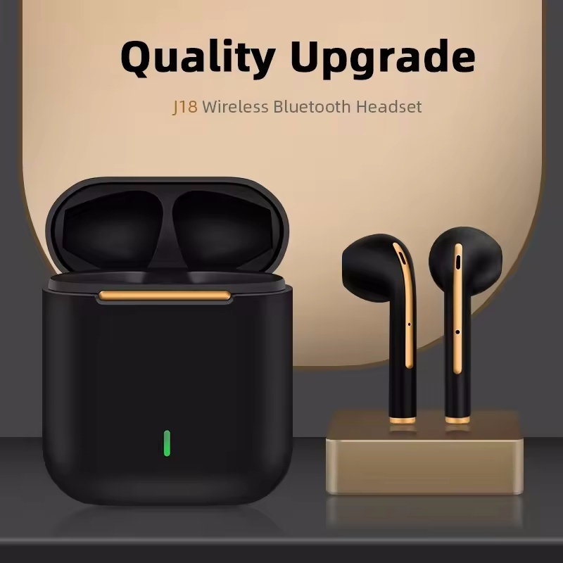 J18 Fones De Ouvido Intra-Auriculares Sem Fio Estéreo Bluetooth Toque À Prova D'água Com Cancelamento De Ruído Vários Mi
