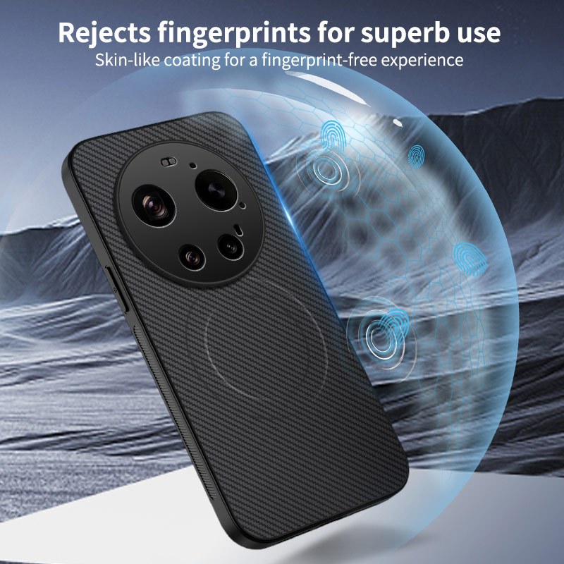 Para Xiaomi 15 17 Ultra 17 Pro Max mi Capa Textura De Couro E Proteção De Padrão De Fibra De Carbono Traseira Sísmica 17