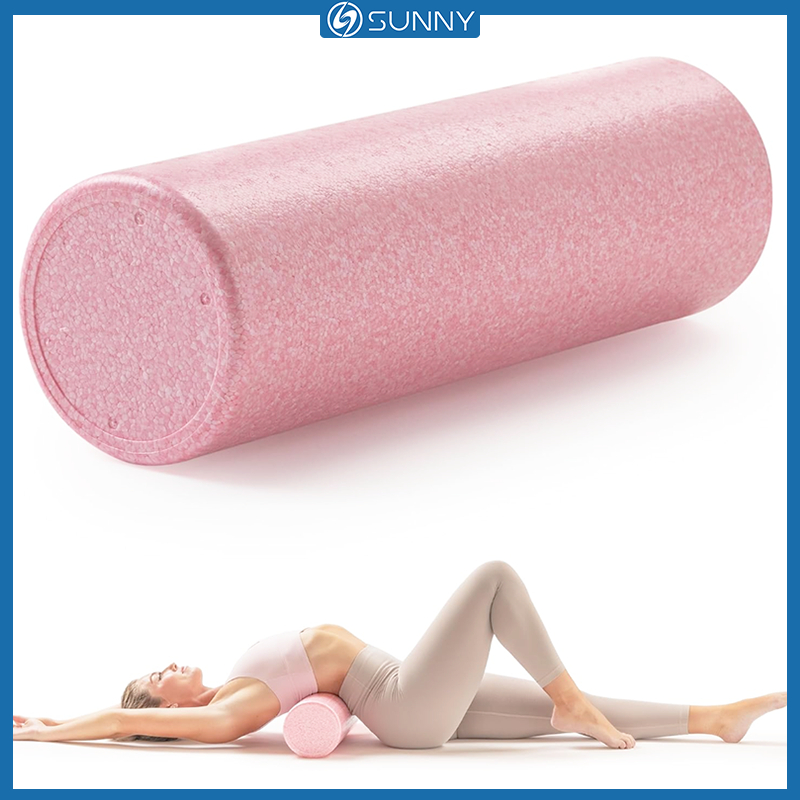 SunnyFit EPP Rolo De Espuma Rosa Yoga 30/45/60/90CM Massagem De Tecido Profundo Fitness Academia Exercício Músculo Relax