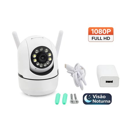 Câmera WiFi 1080P HD 390EYES Com Visão Noturna , Aplicativo De Monitoramento E Detecção De Movimento Para Segurança
