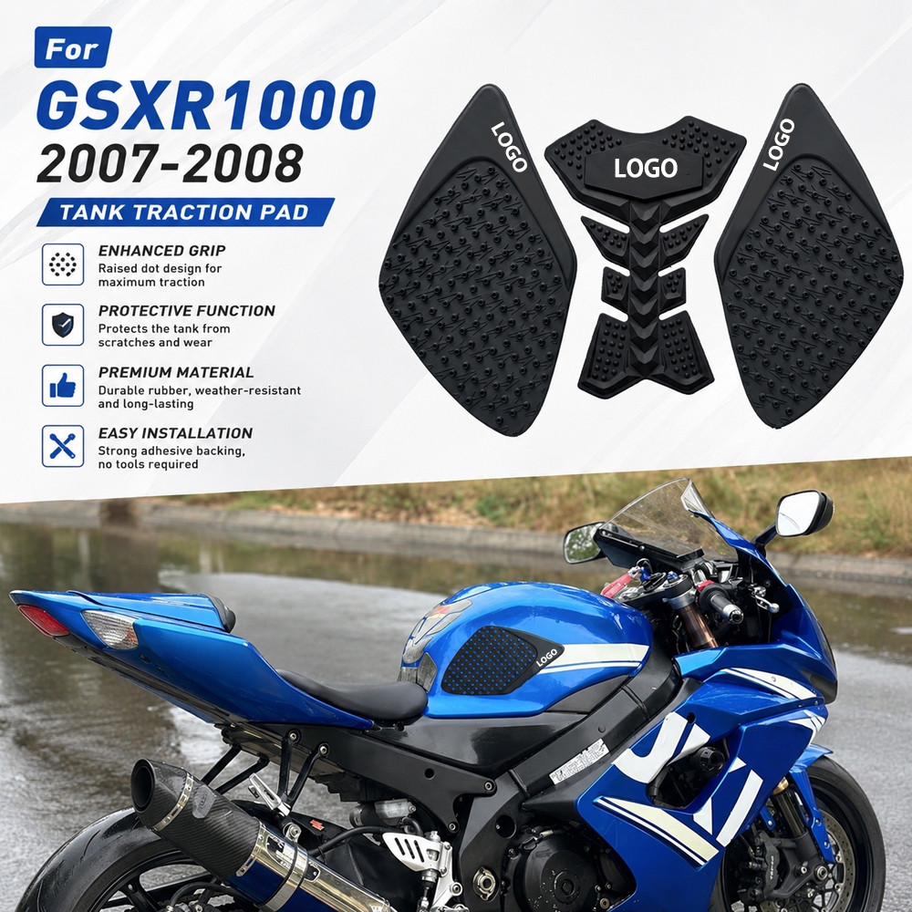 Para SUZUKI GSXR1000 gsxr 1000 07-08 Motocicleta Anti Deslizamento Centro Tanque Protetor Almofada Do Adesivo Joelheira