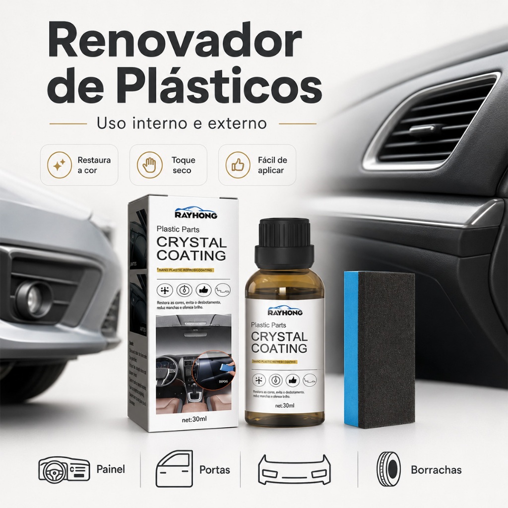 Agente de revestimento plástico para carro, remodelação, envelhecimento, preto, agente redutor, Kit de reparo Interior d
