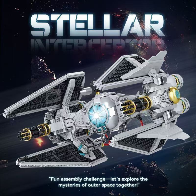 1100 PCS Lego Blocos de Construção Interceptor Nave Espacial Menino Brinquedo Montado Presente