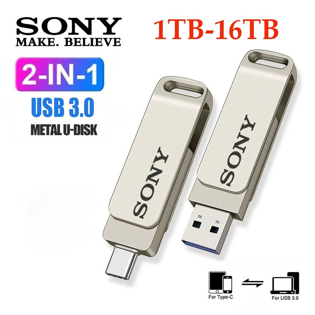Unidade Flash USB 3.0 1TB 2TB 4TB 8TB 16TB De Metal De Alta Velocidade Tipo-C Pen Drive Para SmartPhone/Tablet/Computado