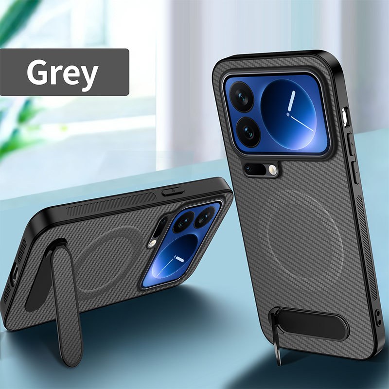 Para Xiaomi 17 Pro Max mi 17 17 Ultra Capa Textura De Couro E Proteção De Padrão De Fibra De Carbono Traseira Sísmica Co