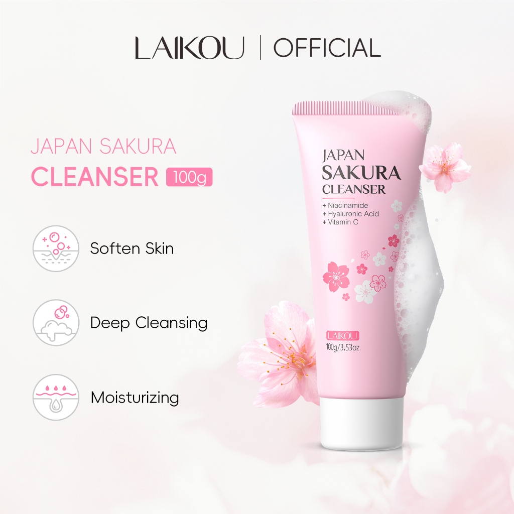 LAIKOU Creme Facial Sakura De Limpeza De Poros E 100g