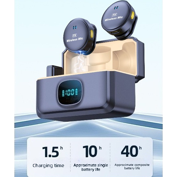 Q8 três-em-um estilo gravata Clip-On com Display Digital microfone de lapela sem fio microfone de rádio com redução de r
