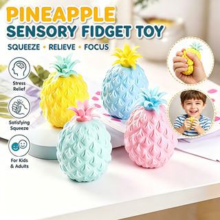 Abacaxi Squishy Fidget Toy Stress Relief Squeeze Ball Anti Ansiedade TDAH Autismo Presente Para Crianças Adultos
