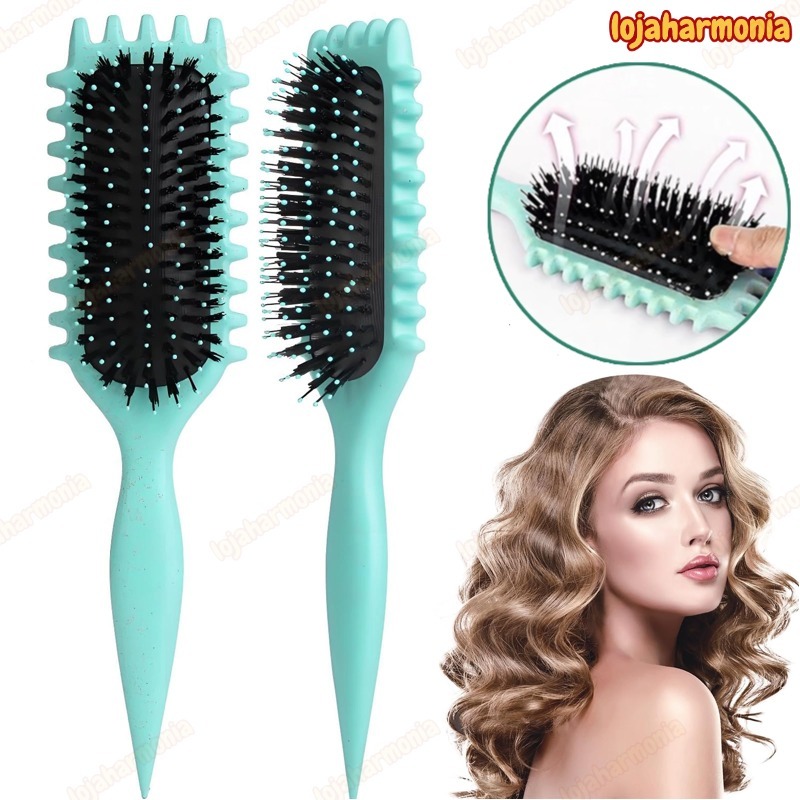 Escova Fitagem Raquete Definidora Cabelo Modeladora Cacho-LJ