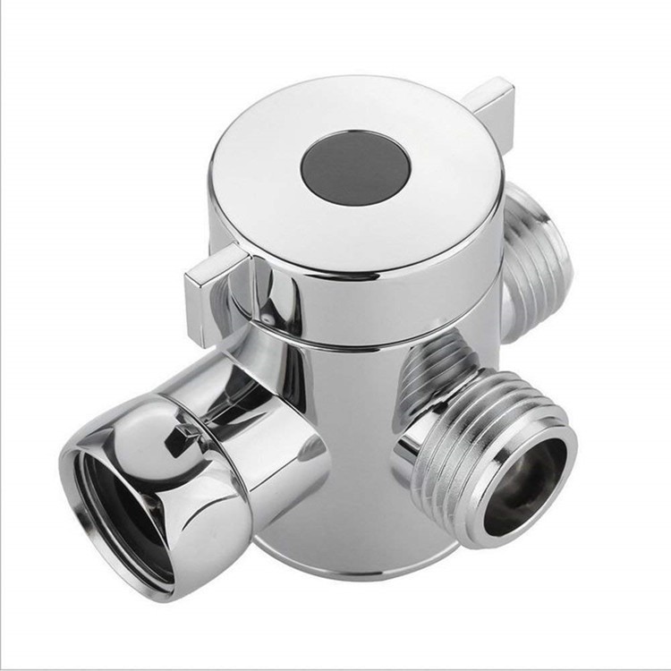 Válvula Desviadora De Braço De Chuveiro De 3 Vias G1/2 Adaptador T Divisor De Água Para Pulverizador De Bidê Banheiro Ca