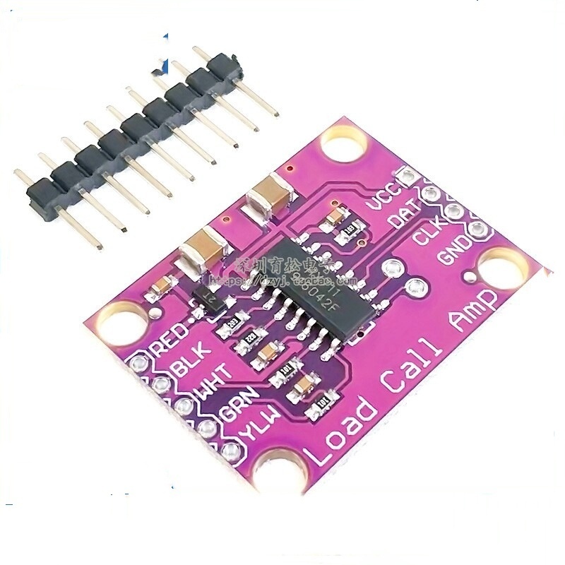 HX711 Sensor de pesagem de balança eletrônica de alta precisão, canal duplo, conversor A/D de 24 bits, módulo de placa d