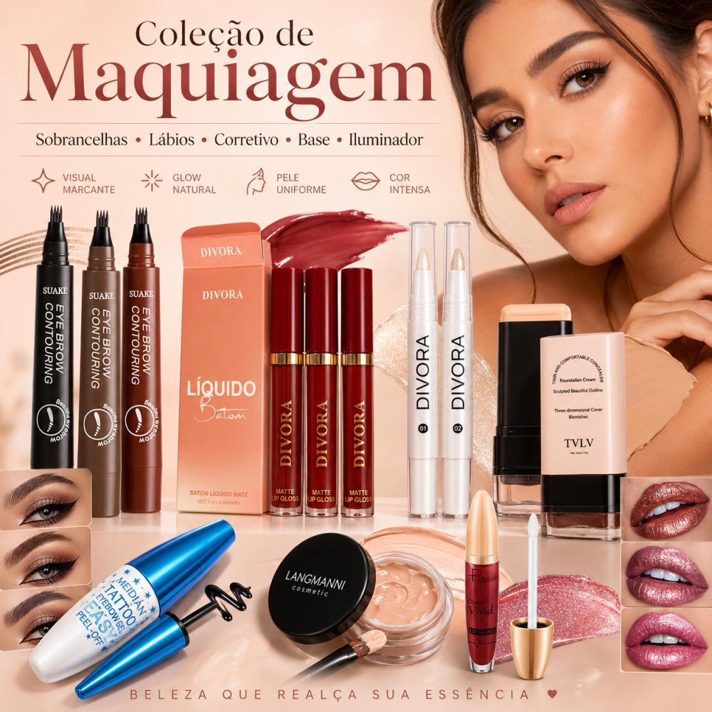 Coleção de beleza Lápis de sobrancelha Batom Corretivo BB Creme Marcador Maquiagem Maquiagem para iniciantes