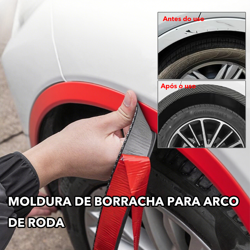 Roda de carro sobrancelha bainha de borracha padrão de fibra de carbono roda sobrancelha tira decorativa não danificada 