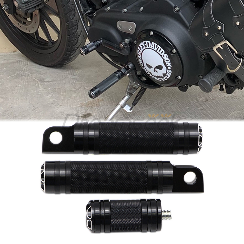 Motocicleta Shifter Toe Peg + Pé Pegs Footpegs Para Harley Touring Dyna FXD Softail Apoio Os Pés Pedal CNC Alumínio Pret