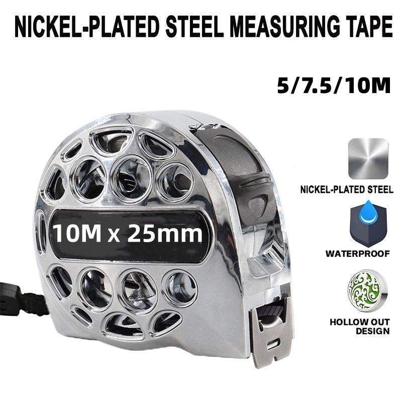 FITA MÉTRICA AÇO INOX PROFISSIONAL 5/7,5/10M – ALTA PRECISÃO, ÁGUA-RESISTENTE, ANTI-FERRUGEM