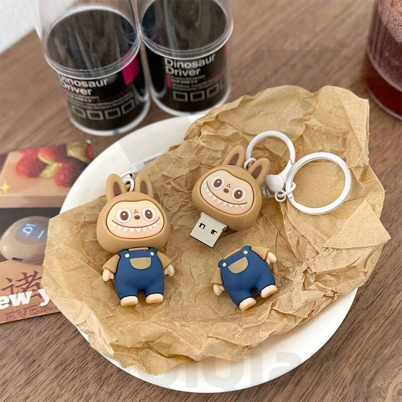 Promoção De Liquidação Labubu Cartoon Doll Style Pen Drive USB De Alta Velocidade 1GB 2GB 4GB 8GB 16GB 32GB 64GB 128GB 2