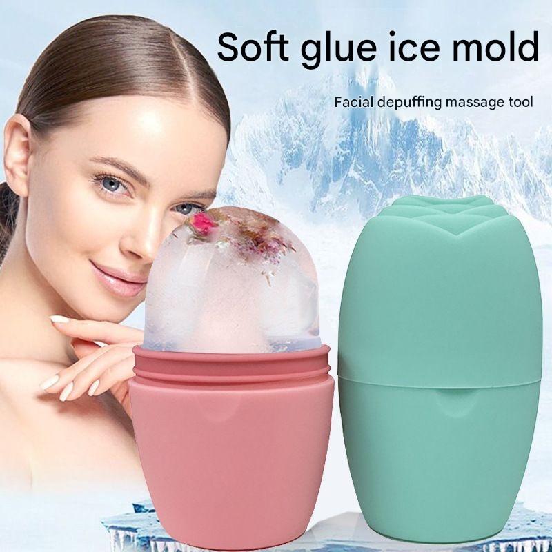Rolo Facial De Gelo De Silicone Reutilizável Para Aliviar O Inchaço Do Rosto E Dos Olhos Massageador Beleza Ferramenta D