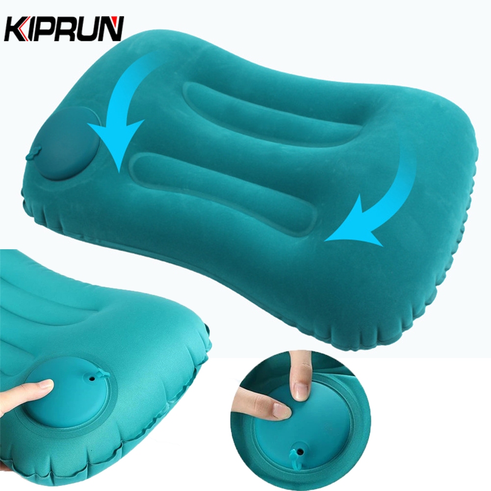 KIPRUN Ar Inflável Pescoço Travesseiro Imprensa Tipo PVC De Viagem Portátil Dormir Avião Apoio Carro Cama Almofada