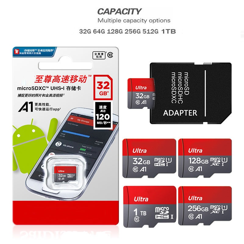 Cartão De Memória 1TB 2TB Microsd TF SD Class10 Flash Para Telefone Laptops PC MAC cctv Câmera
