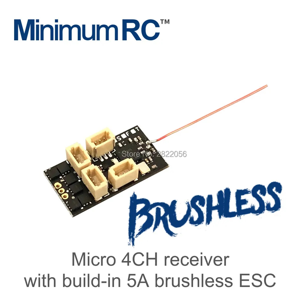 Receptor Miniatura De 4 Canais Com 5A Sem Escova DSM2 Flysky Sfhss Frsky ESC Integrado Para mini Avião RC