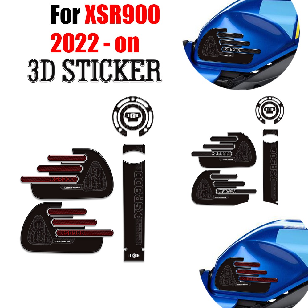 Para Yamaha XSR900 2016-2023 Motocicleta Tanque Apertos Almofadas Joelho Guarda Protetor Anti-Deslizamento 3D Resina Epó
