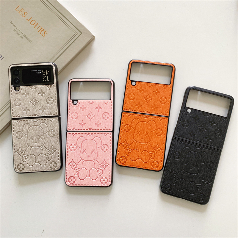 Marca De Moda Tela Dobrável Capa Couro Luxo Para Samsung Galaxy Z Flip 8 7 7FE 6