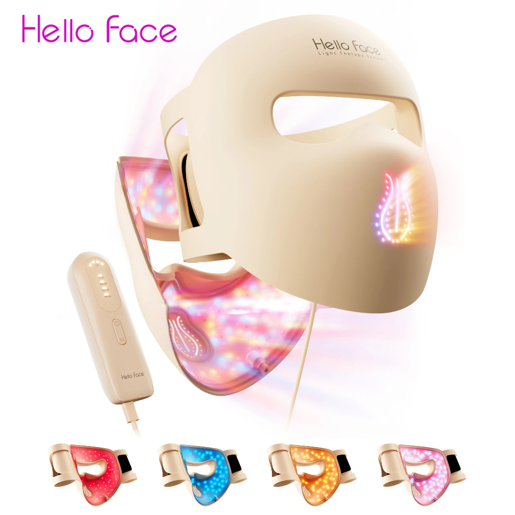 Máscara LED para beleza facial, melhora a aparência da pele, relaxamento cutâneo