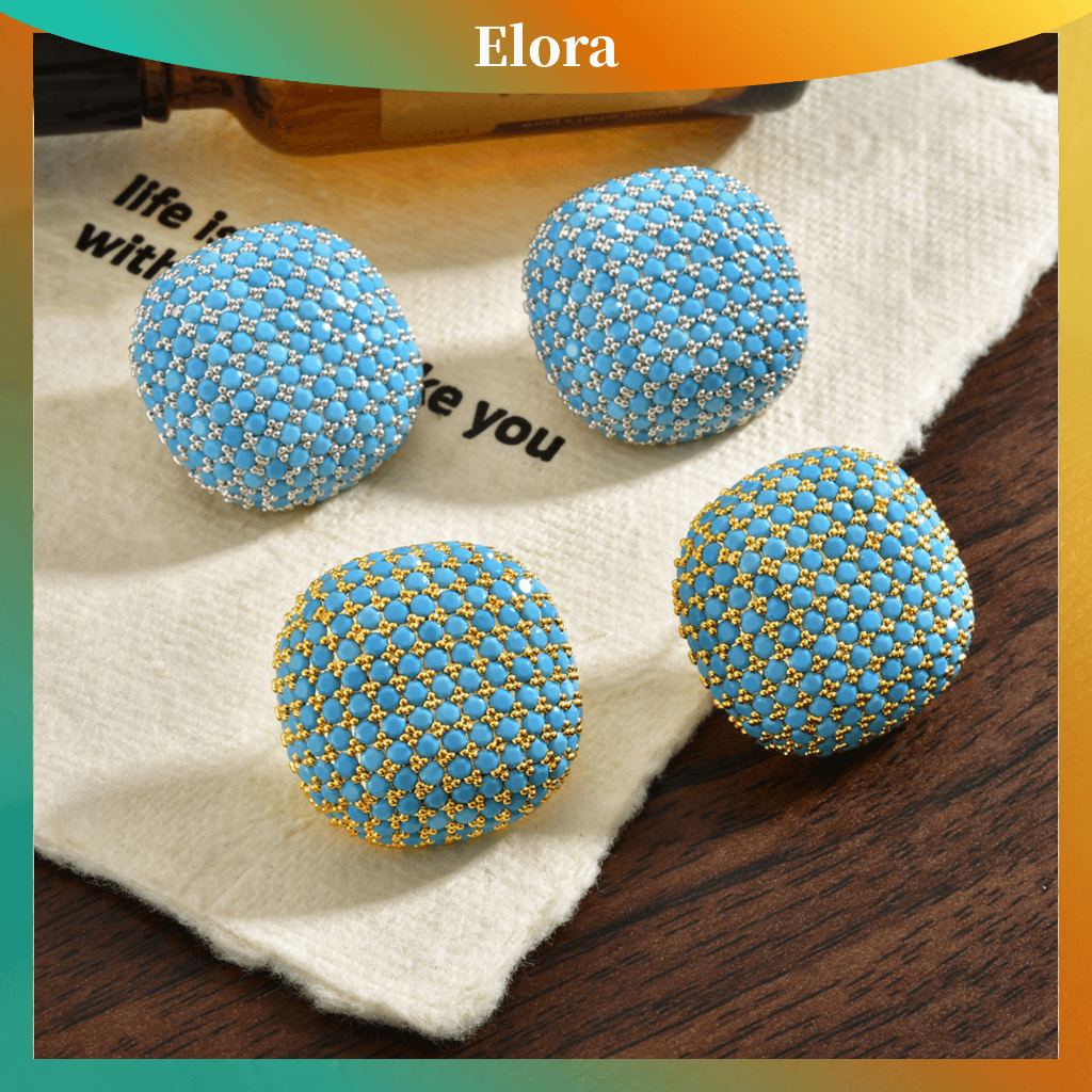 [173] Novo estilo brincos turquesa elegantes acessórios requintados exclusivos presentes evitam alergias