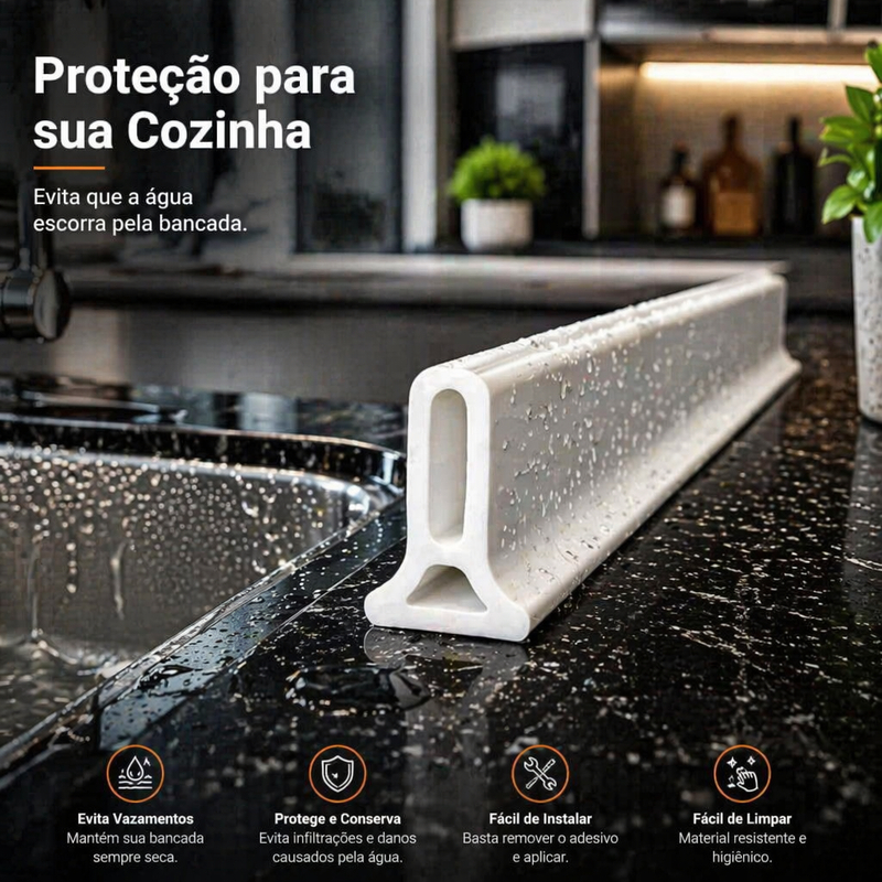 2m Fita Barreira Impermeável Retenção Água Adesiva Flexivel Banheiro Lavanderia Inferior Porta