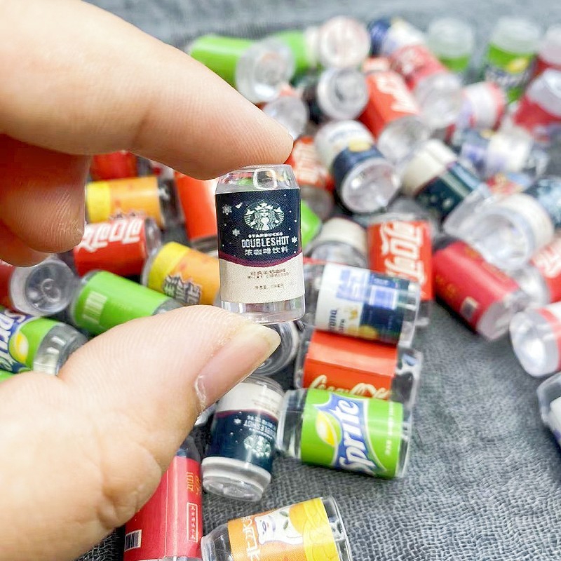 30 Pçs 1 : 12 Miniatura Mini Garrafa De Bebida Refrigerante Cerveja Pode Modelo Casa De Brincar Das Crianças Bolo Comida