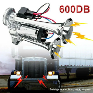Buzina 2 Cornetas Caminhão Trem Carro C/ Rele Compressor 12v