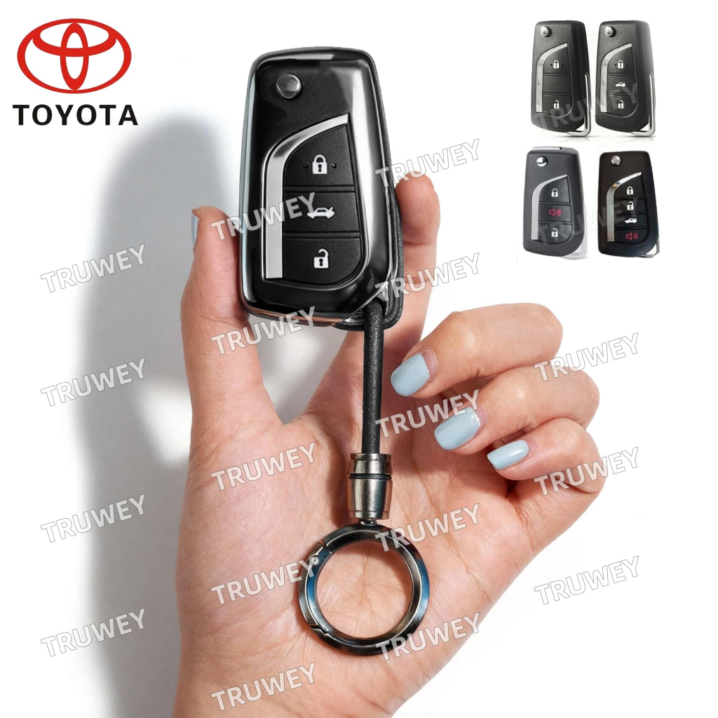 Para Toyota Camry Corolla RAV4 Hilux Fortuner Yaris Innova Keyless Remoto Chave Capa Chaveiro Titular Acessórios Do Carr