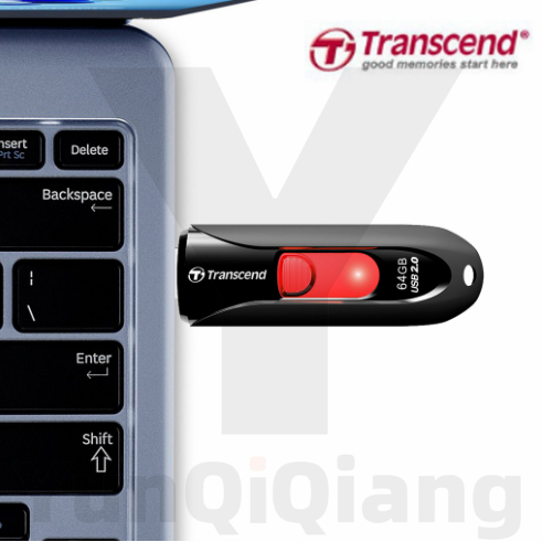 Transcend JetFlash 590 Pen Drive Escalável E Conveniente 4GB 8GB 16GB 32GB 64GB 128GB Ampla Compatibilidade Velocidade D