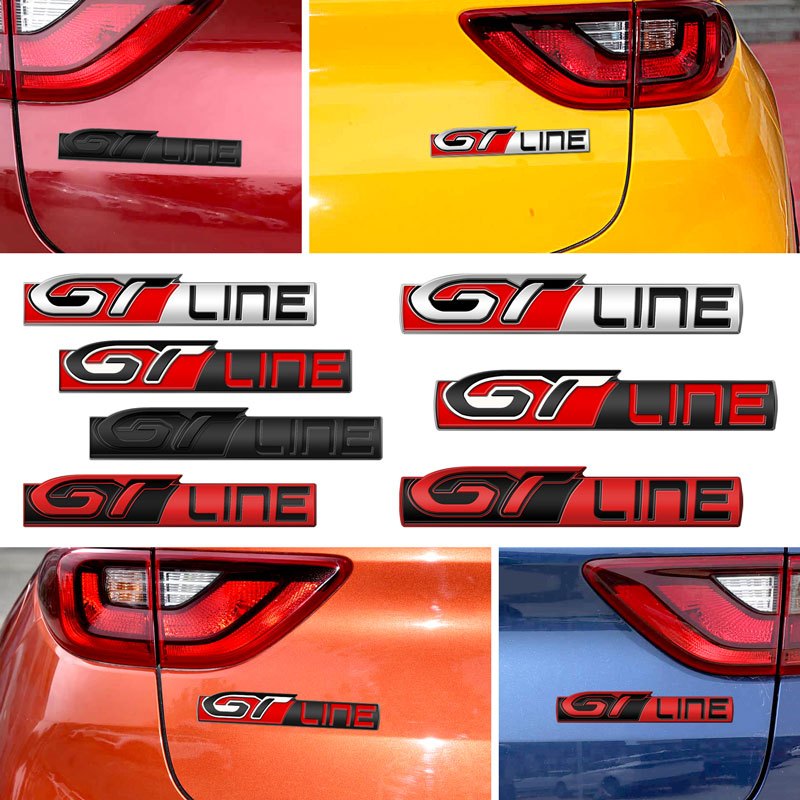 1x GT LINE Adesivo Emblema Da Grade Do Carro Para Citroen Peugeot 2008 208 3008 308 RCZr 206 207 Dacia Logotipo Metal Tr